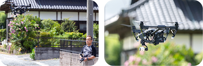 ドローンによる現地調査